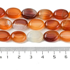 Brins de perles d'agate rouge naturelle (teintes et chauffées)&nbsp;G-K365-B02-01