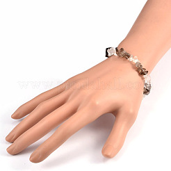 Braccialetti elastici perline con pietre preziose&nbsp;BJEW-JB01825-06