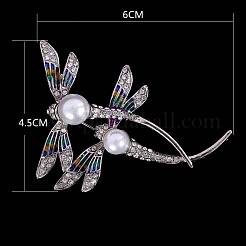 Spilla in lega di strass a forma di libellula&nbsp;LS-PW-WG859D6-01