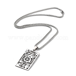 Colliers pendentifs en acier inoxydable 201 anti-ternissement&nbsp;NJEW-K253-24P
