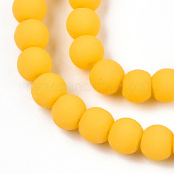 Abalorios opacas de vidrio hebras&nbsp;GLAA-T032-P4mm-MD08