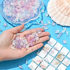 832 Stück transparente Acrylperlen mit Ozeanmotiv in zwei Farben&nbsp;TACR-YW0003-39