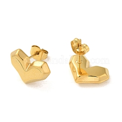 Boucle d'oreille à tige en acier inoxydable 304 avec placage sous vide PVD&nbsp;EJEW-C099-07GP