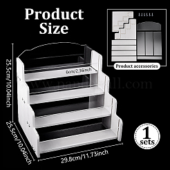 4-lagige Display-Erhöhungen aus Acryl und Holz für Präsentationskarten&nbsp;ODIS-WH0030-309