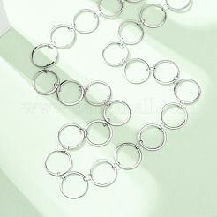Collane con catena a maglie ad anello da 14 mm in acciaio inossidabile 304&nbsp;NJEW-P343-01D-P