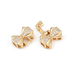 Messing Micro Pave klare Zirkonia Falte über Verschlüsse&nbsp;KK-C075-41G