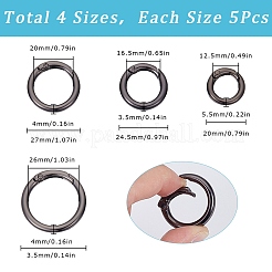 20pcs 4 Arten Legierungsfedertorringe&nbsp;FIND-SP0001-50C