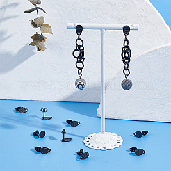 24 pieza de 6 estilos de accesorios para pendientes de acero inoxidable 304&nbsp;STAS-UN0040-29