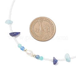 4 collana da donna con 4 stili di pietre preziose miste&nbsp;NJEW-JN05602