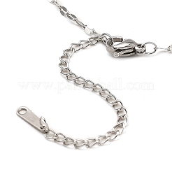 Halsketten mit Hirsch-Anhänger aus Platin und Messing mit Mikropavé-Kubikzirkonia&nbsp;NJEW-E105-16P