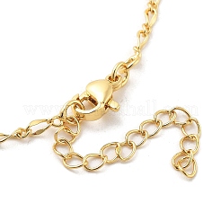 Collar con colgante de circonita cúbica micropavé de latón con forma de Virgen María&nbsp;NJEW-S385-03A-G