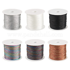 6 Rolle 6 Farben 6-fädiges Polyester-Metallic-Garn&nbsp;OCOR-TA0003-11A
