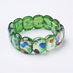 Handgemachte millefiori lampwork wulst stretch armbänder&nbsp;BJEW-G530-01