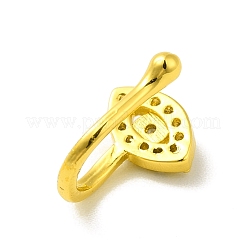 Klarer Zirkonia-Pferdeaugenclip an Nasenringen&nbsp;AJEW-F059-01G