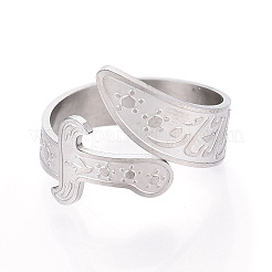 Anillos abiertos de acero inoxidable 304 para mujer&nbsp;RJEW-N054-01P