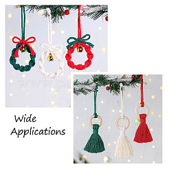 2 Sätze 2 Stil Thema Weihnachten Baumwolle Weben Anhänger Dekorationen Sets&nbsp;HJEW-CF0001-11