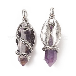 Pendentifs pointus améthyste naturelle&nbsp;G-C051-01I