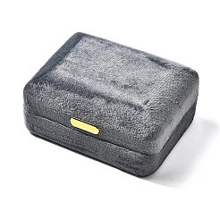 Rechteckige Doppelring-Aufbewahrungsbox aus Samt&nbsp;PW-WG59296-01