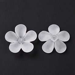 5-petal transparente Acryl Perlenkappen&nbsp;OACR-A017-12