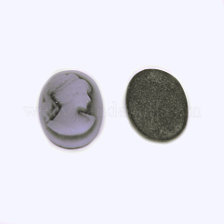 Cabochons tête de dame camée en résine&nbsp;CRES-WH0002-01D