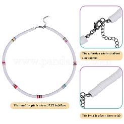 Ensemble de colliers de perles de surfeur heishi en argile polymère&nbsp;NJEW-SW00030