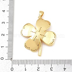 Pendentifs avec zircon cubiques à micro-pavés en laiton&nbsp;KK-K411-09G