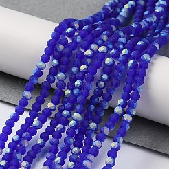 Chapelets de perles en verre imitation jade&nbsp;EGLA-A034-T2mm-MB06