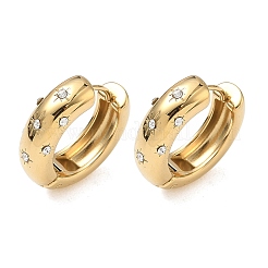 Pendientes de aro con rhinestone de acero inoxidable 304&nbsp;EJEW-K268-72G