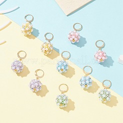 Polymer-Ton-Strass-Disco-Kugel-Ohrringe&nbsp;EJEW-JE05298