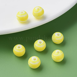 Perles acryliques à rayures opaques&nbsp;MACR-S373-27D-06