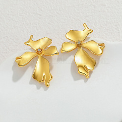 Boucles d'oreilles à tige en acier inoxydable 304 et strass en cristal&nbsp;WGA93F3-01