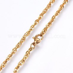 Collane con catena in corda di acciaio inossidabile 304&nbsp;NJEW-F227-08G-05