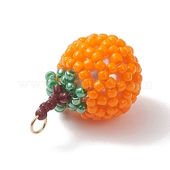 Orangefarbene Anhänger aus Glasperlen&nbsp;PALLOY-MZ01134-02