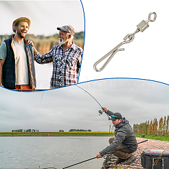 100 pezzo di chiusura per amo da pesca in ottone con acciaio inossidabile&nbsp;FIND-FH0010-48P