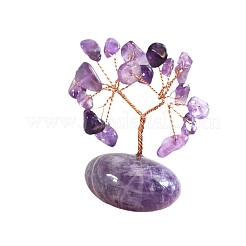 Natürliche Amethyst-Chips als Baum-des-Leben-Dekorationen&nbsp;PW-WG94128-01