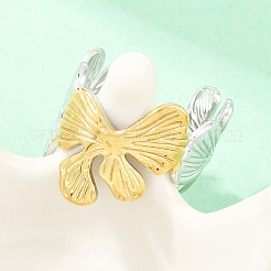 Anillos abiertos para puños de acero inoxidable 304&nbsp;RJEW-Z138-01GP-03