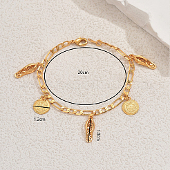 Braccialetti vintage alla moda con ciondoli in ottone con monete e scarpe ricamate&nbsp;YO5968