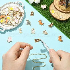 40 pièces 8 styles pendentifs en émail en alliage de zinc&nbsp;FIND-CJ0004-47