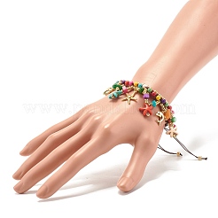 Bracciale con perline intrecciate a tema animale dell'oceano&nbsp;BJEW-JB07285