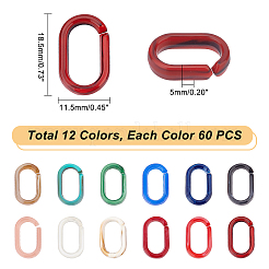 720pcs 12 Farben Acrylverbindungsringe&nbsp;OACR-PH0001-90