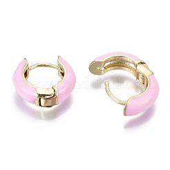 Ottone orecchini a cerchio Huggie&nbsp;EJEW-S209-01E