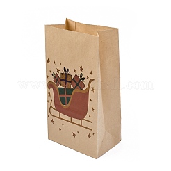 Weihnachtsbedruckte rechteckige Papiertüten&nbsp;CARB-D016-01B