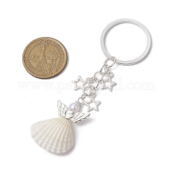 3 porte-clés en coquillage naturel de 3 styles&nbsp;KEYC-JKC00973
