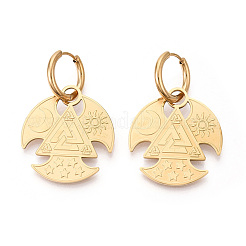 Orecchini a cerchio in acciaio inossidabile 304&nbsp;EJEW-N064-01G