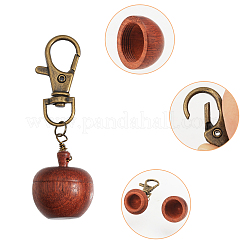 Holz Apfelbox Schmuck Anhänger Dekoration&nbsp;HJEW-AB00424