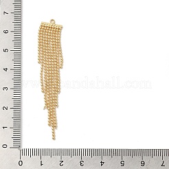 Pendentif pompons chaînes boules en laiton&nbsp;KK-K276-01G