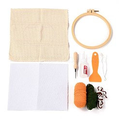 DIY Baumwollbechermatte Punch Needle Kits&nbsp;DIY-K032-40E