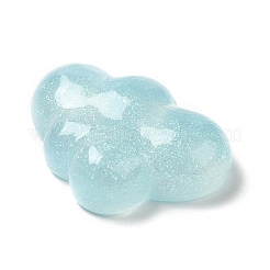 Cabochons en résine plaqués irisés arc-en-ciel&nbsp;RESI-C034-01B