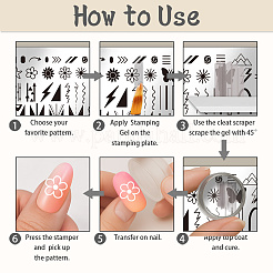 Plantillas de arte de uñas diy de acero inoxidable&nbsp;MRMJ-UN0001-016