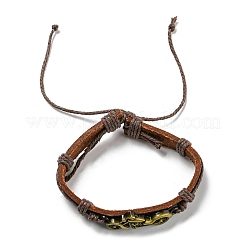 4 Stück verstellbare Armbänder aus geflochtenem Kunstleder mit 4 Stilen&nbsp;BJEW-F458-13